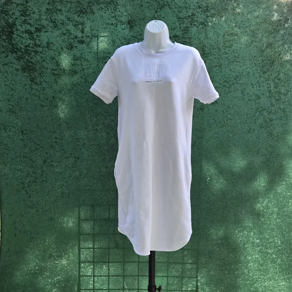 Armani Exchange White Midi Dress 333 - Picture 3 of 13